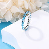 925 Silver Heart Zircon Snowflake Ring Pink Engagement Wedding