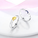 925 Sterling Silver Zircon LOVE Wedding Ring Engagement Jewelry