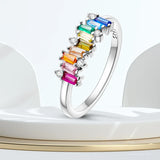 925 Silver Zircon LOVE Wedding Engagement Ring