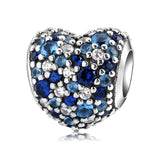 925 Silver Romantic Purple Flowers Anchor Love Locks DIY Beads