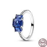 925 Silver Rose Heart Padlock Ring for Women