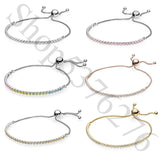 925 Silver Pink Tennis Bracelet for Women