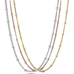 925 Silver Vintage Beaded Necklace For Women