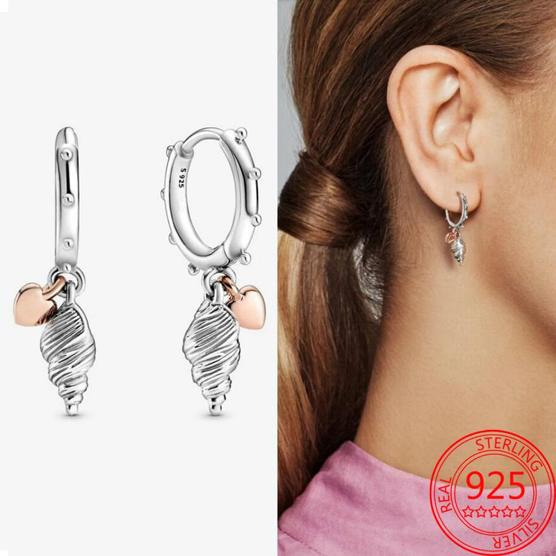 925 Sterling Silver Round Hoop Drop Earrings Diamond Girl Earrings
