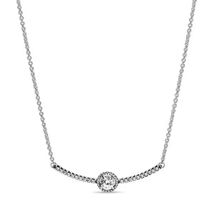 925 Sterling Silver Sparkle Necklace Women Bead Charm Gift DIY Jewelry