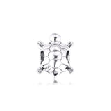 925 Silver Sea Turtle Charm CZ Tortoise Beads DIY Jewelry Fits Bracelets