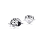 925 Silver Sea Turtle Charm CZ Tortoise Beads DIY Jewelry Fits Bracelets