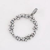 925 Silver Sparkle Pendant Necklace Women Bead Charm Gift DIY Jewelry
