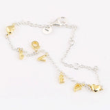 925 Sterling Silver Shine Loved Script Bracelet for Women