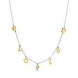 925 Silver Loved Script Necklace for Women