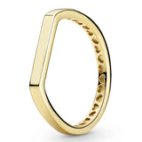 925 Silver Signature Bar Crystal Ring for Women Wedding Party Europe Jewelry