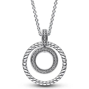 925 Silver Pave Beads I-D Collier Shooting Star Necklace