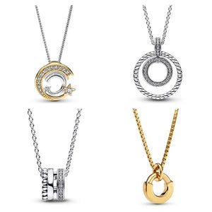 925 Silver Pave Beads I-D Collier Shooting Star Necklace