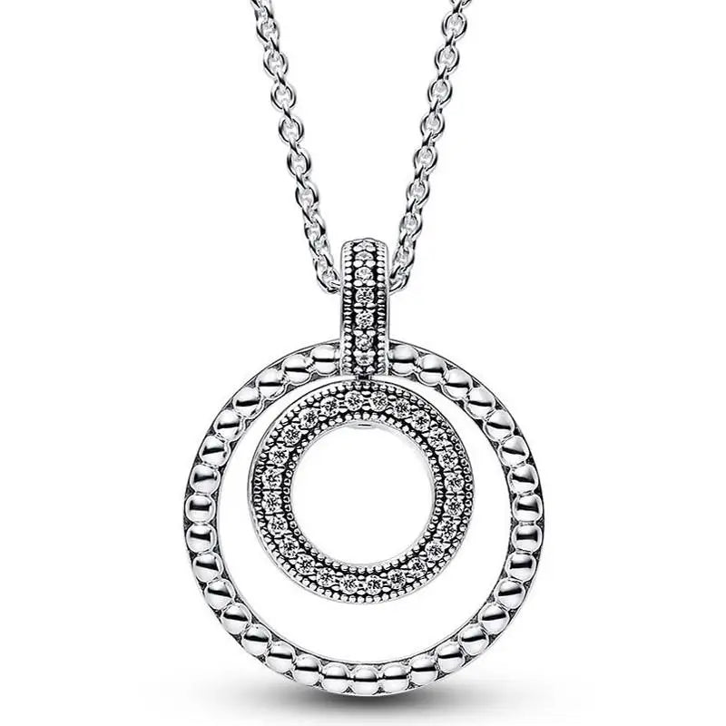 925 Silver Pave Beads I-D Collier Shooting Star Necklace