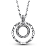 925 Silver Pave Beads I-D Collier Shooting Star Necklace