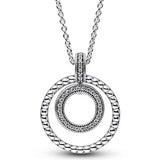 925 Silver Pave Beads I-D Collier Shooting Star Necklace