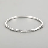 925 Silver Geometric CZ Bracelet for Women Minimalist Jewelry