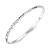 925 Silver Geometric CZ Bracelet for Women Minimalist Jewelry