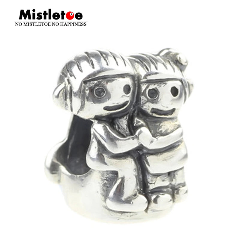 925 Sterling Silver Sister Charm Bead for European Bracelet