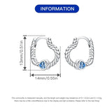 925 Silver Snake Bone Heart Zircon Hoop Earrings Women Evening Party Jewelry