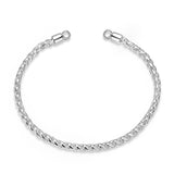 925 Silver Snake Chain Bracelet Bangle with Lobster Clasp