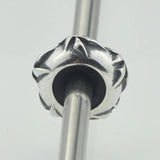 925 Silver Spacer Stopper Heart Flower Charm Bead