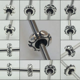 925 Silver Spacer Stopper Heart Flower Charm Bead