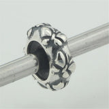 925 Sterling Silver Spacer Stopper Heart Flower Bead Charm for Bracelet