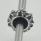 925 Sterling Silver Spacer Stopper Heart Flower Bead Charm for Bracelet