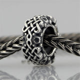 925 Sterling Silver Spacer Stopper Mocha Bow Flower Footprint Bead Charm