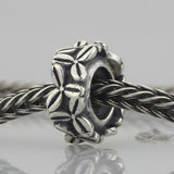 925 Sterling Silver Spacer Stopper Mocha Bow Flower Footprint Bead Charm