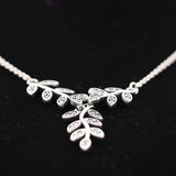 925 Silver Leaves Necklace for Women
