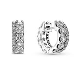 925 Silver Sparkling Stud Earrings For Women Wedding Gift