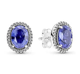 925 Silver Sparkling Stud Earrings For Women Wedding Gift