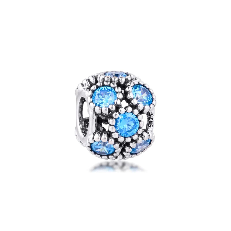 925 Silver Sparkling Circles Beads for European Charms Bracelet