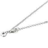 925 Silver Double Circle Pendant Necklace Women Bead Charm Gift DIY