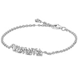 925 Silver Hearts Crystal Bracelet Bangle