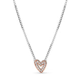 925 Silver Heart Necklace for Women DIY Jewelry