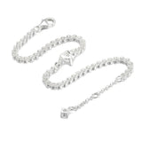 925 Sterling Silver Heart Tennis Bracelet for Women DIY Jewelry