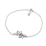 925 Sterling Silver Herbarium Cluster Chain Bracelet for Women