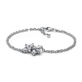 925 Sterling Silver Herbarium Cluster Chain Bracelet for Women