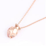 925 Silver Lion Princess Heart Necklace for Women