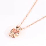 925 Silver Lion Princess Heart Necklace for Women