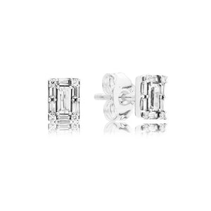 925 Silver Sparkling Ice Stud Earrings For Women Gift DIY Jewelry