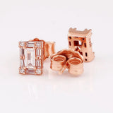 925 Silver Sparkling Ice Stud Earrings For Women Gift DIY Jewelry