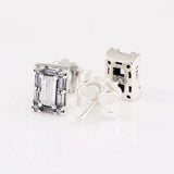 925 Silver Sparkling Ice Stud Earrings For Women Gift DIY Jewelry