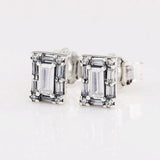 925 Silver Sparkling Ice Stud Earrings For Women Gift DIY Jewelry