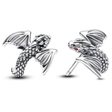 925 Silver Sparkling Pear Huggie Earring For Women