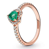 925 Silver Pink Elevated Heart Ring for Women Wedding Party