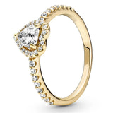 925 Silver Pink Elevated Heart Ring for Women Wedding Party